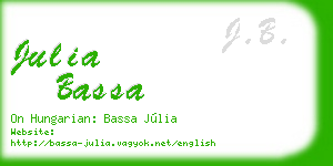 julia bassa business card